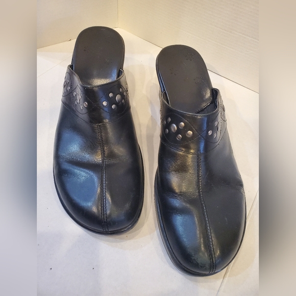 Clark Vintage Wonen's Black Slip-On Shoes Sz 9 - Picture 3 of 13